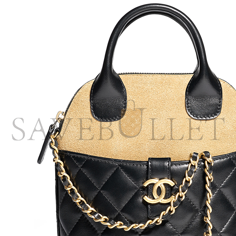 CHANEL CLUTCH WITH CHAIN SUEDE CALFSKIN, SHINY LAMBSKIN AP4742 (18*17*6cm)